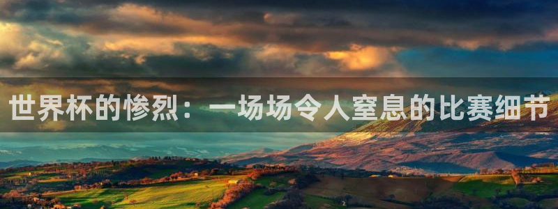 2026世界杯日期：世界杯的惨烈：一场场令人窒息的比赛细节